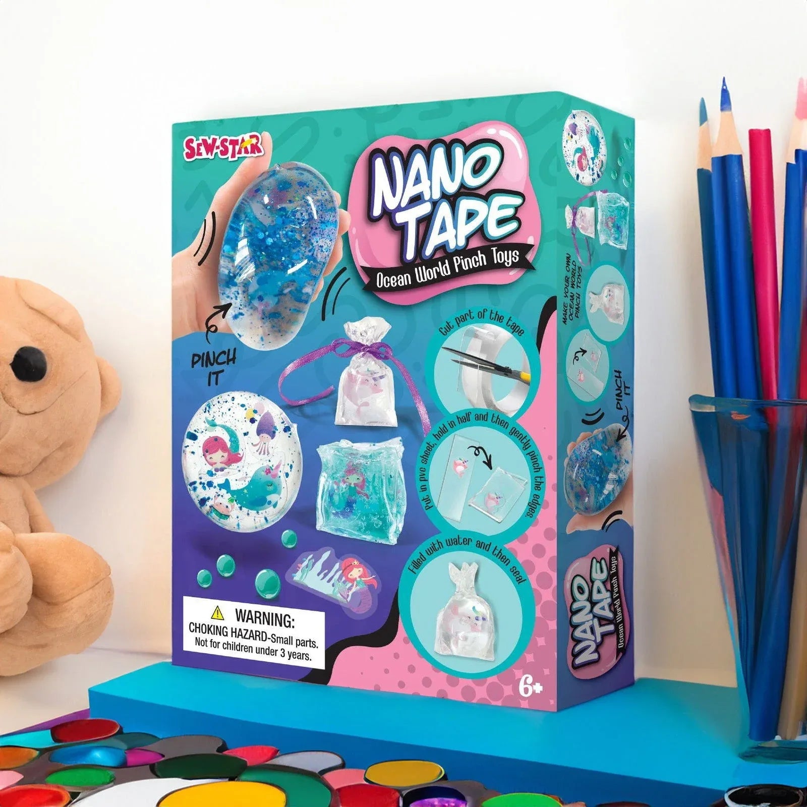 Nano Tape Bubble Pinch Toys - Ocean - Toys in kuwait